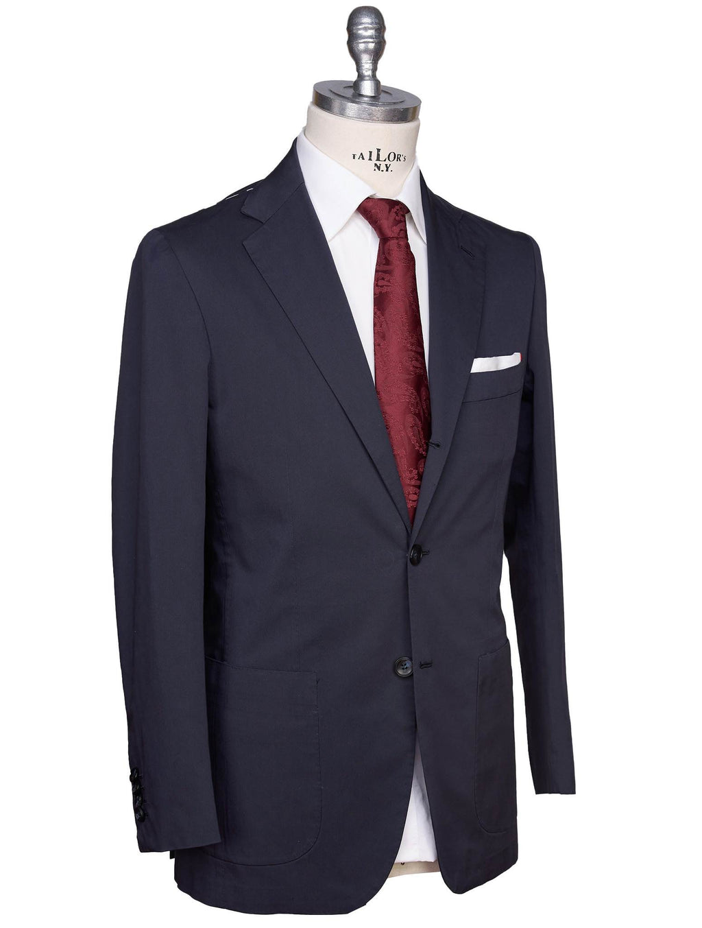 Kiton Kiton Blue Lycra Viscose Silk Ea Blazer Blue 001