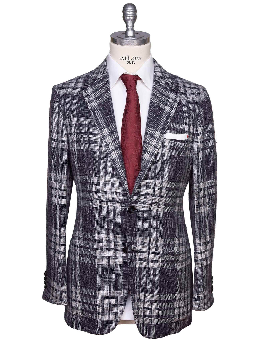 Kiton Multicolor Cashmere Silk Blazer