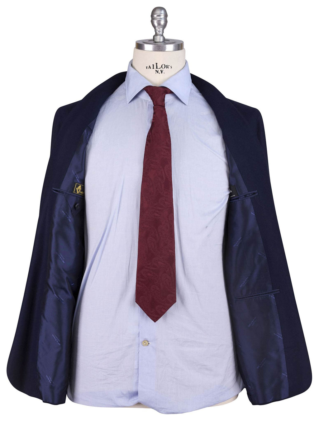 Kiton Blue Vicuna Perù Silk Blazer