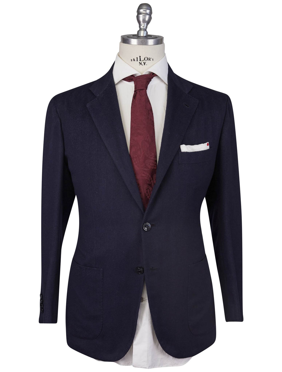 Kiton Blue Vicuna Peru Sik Blazer