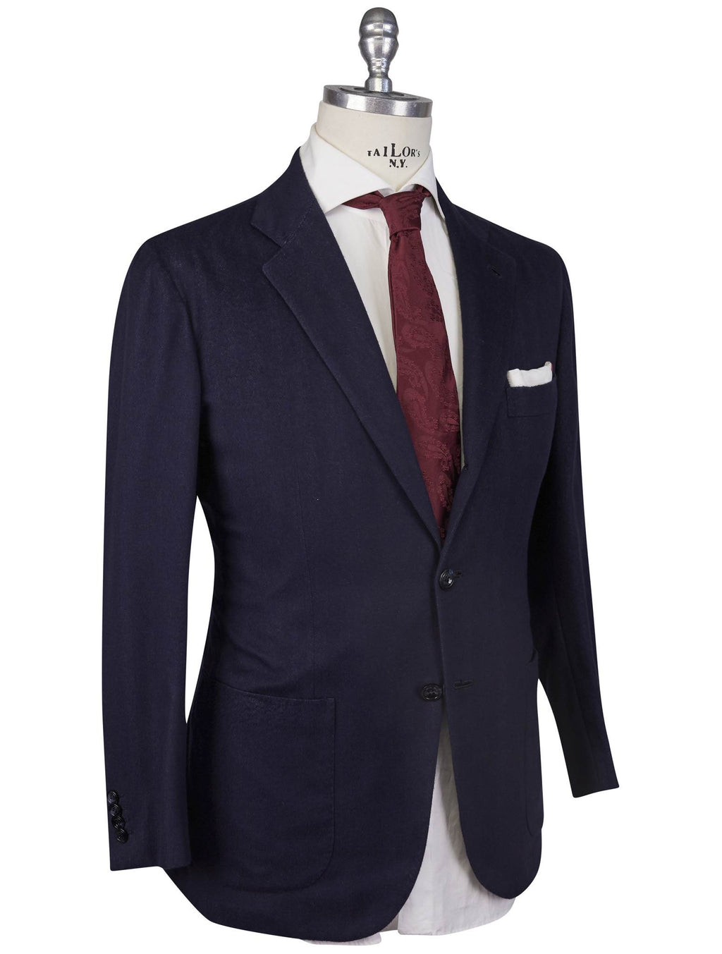 Kiton Kiton Blue Vicuna Peru Sik Blazer Blue 001