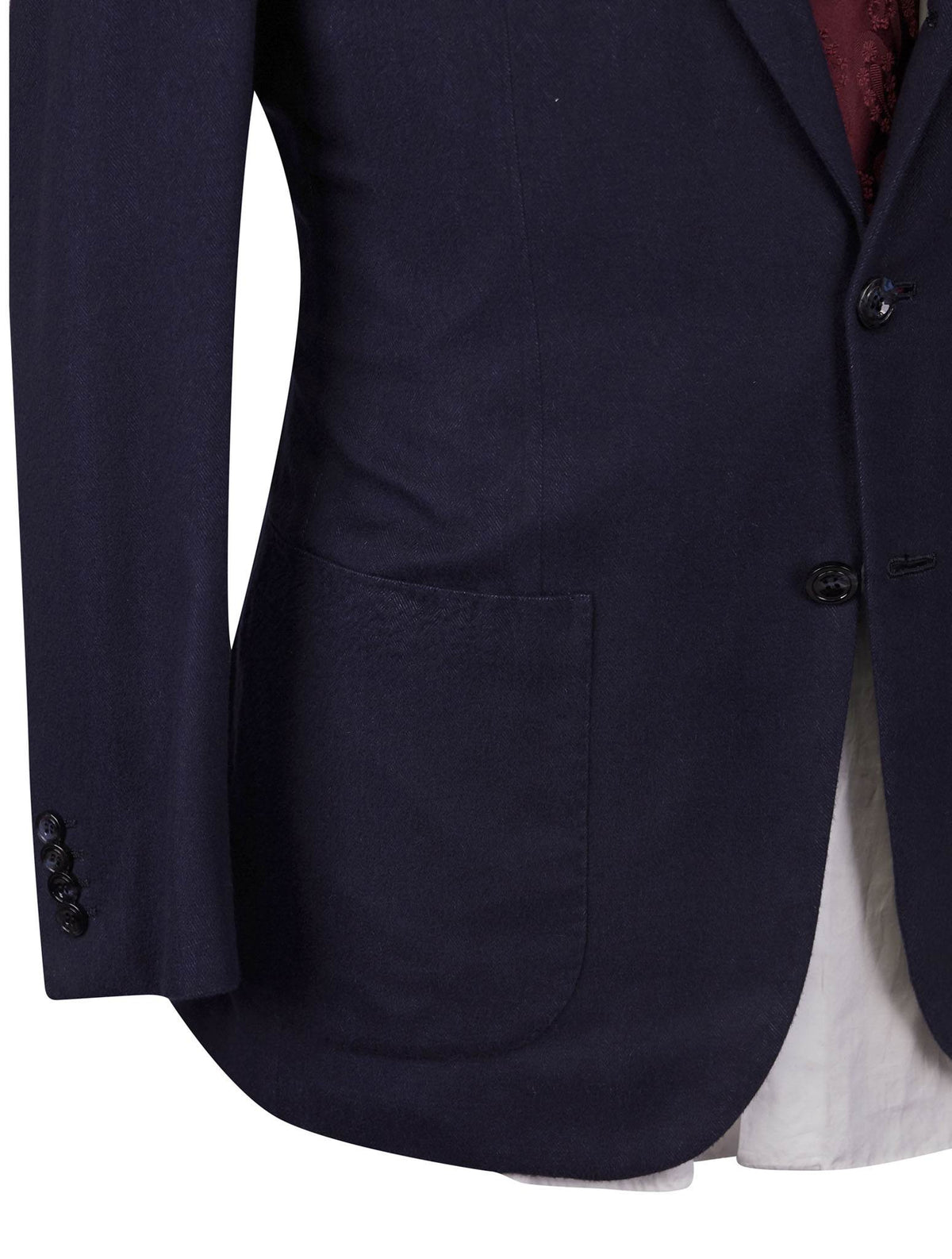 Kiton Blue Vicuna Peru Sik Blazer