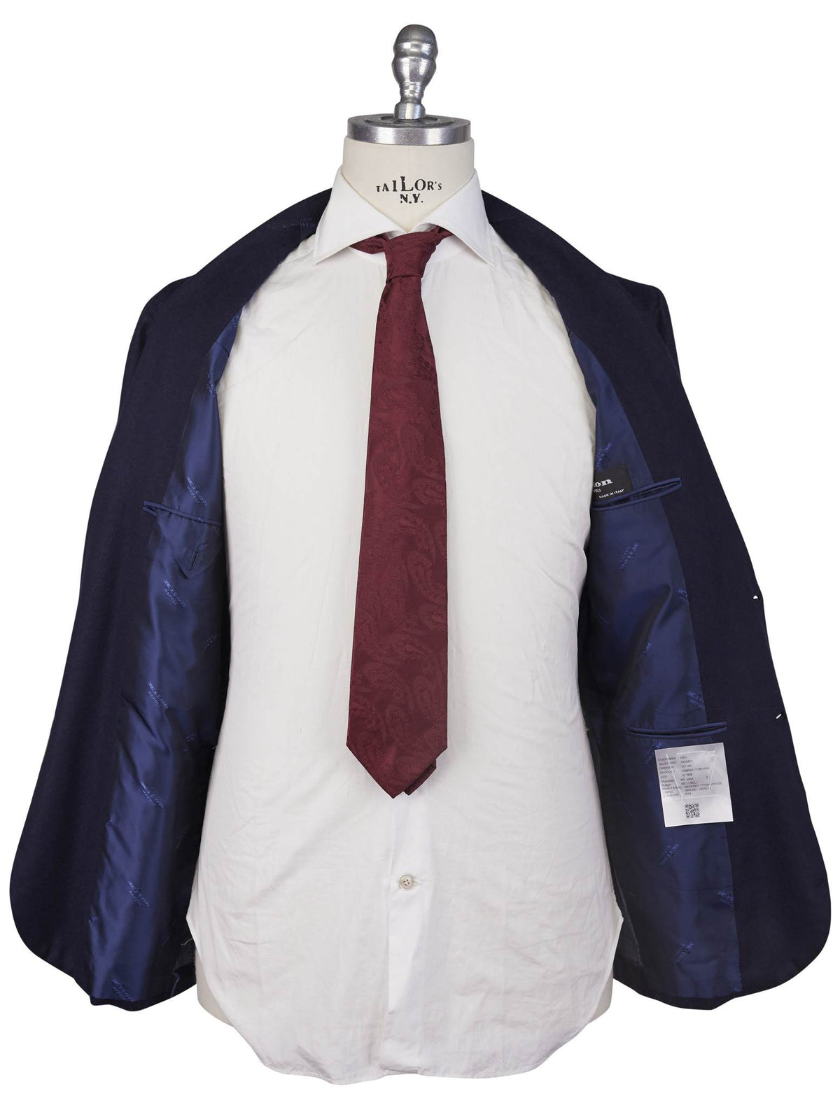 Kiton Blue Vicuna Peru Sik Blazer
