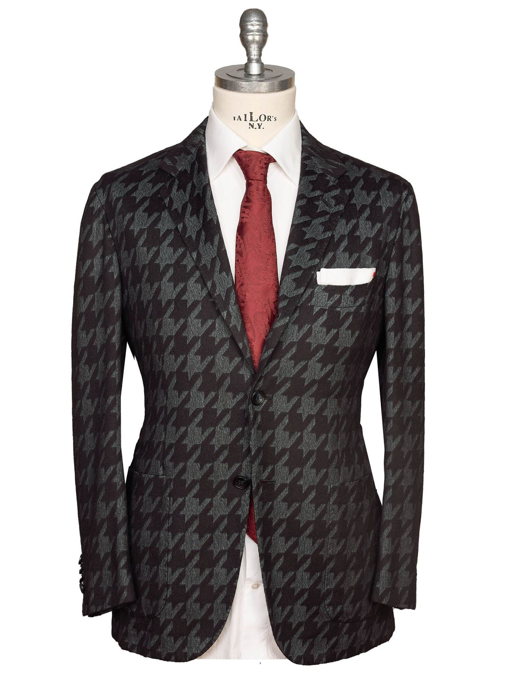Kiton Black Blue Vicuna Peru Silk Blazer
