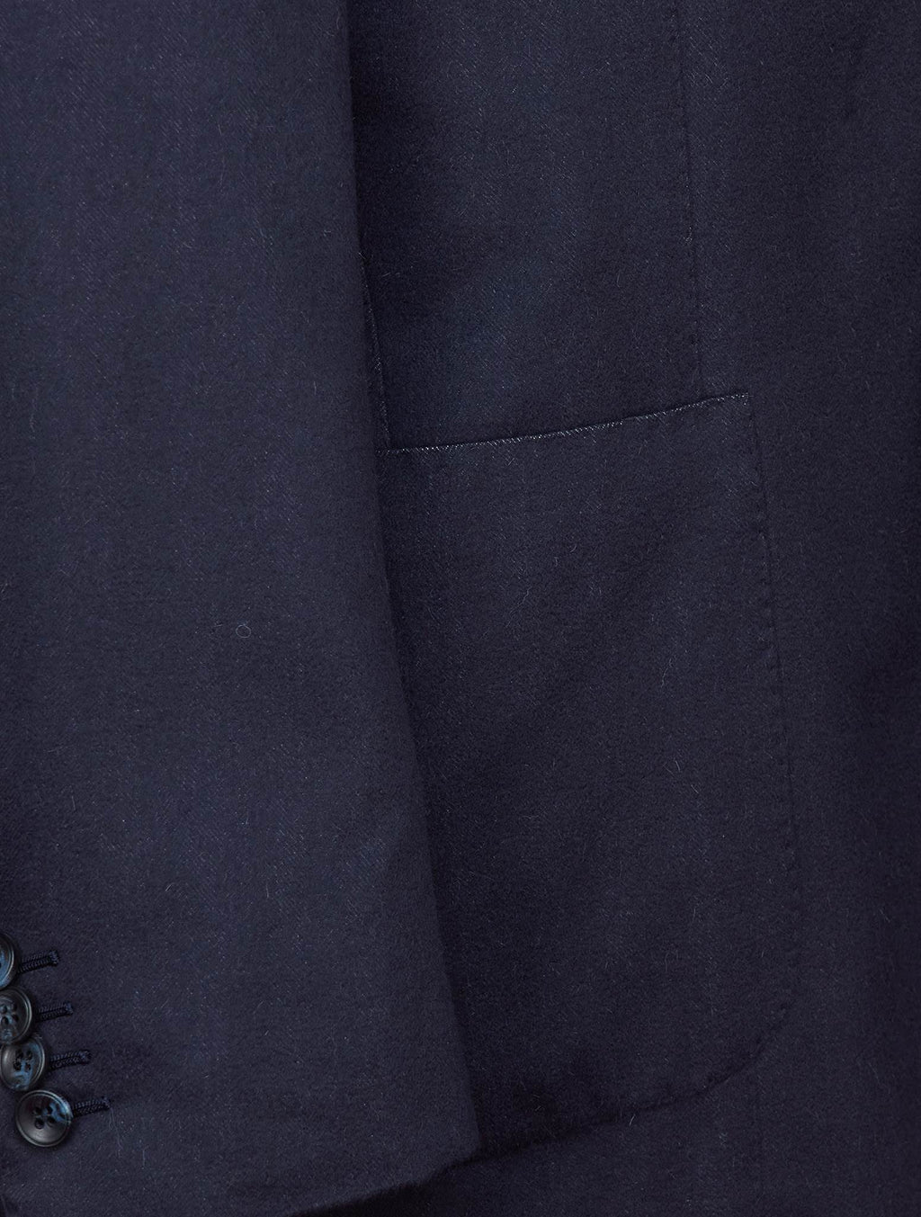 Kiton Blue Vicuna Peru Silk Blazer