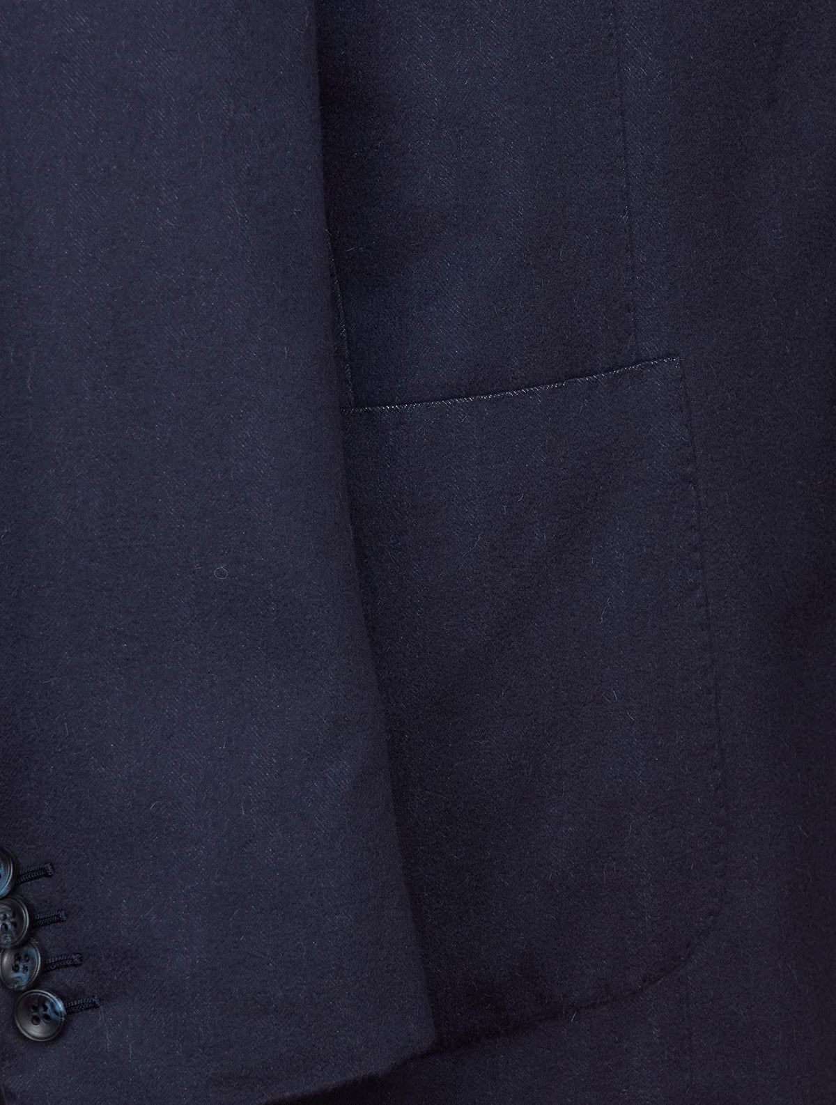 Kiton Blue Vicuna Peru Silk Blazer