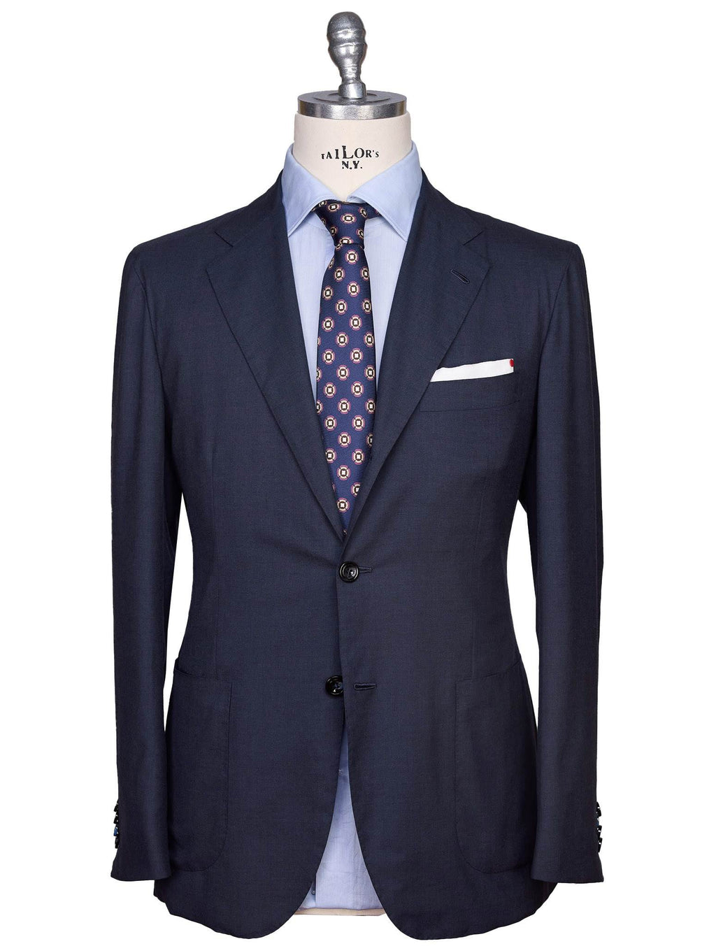 Kiton Blue Cashmere Blazer