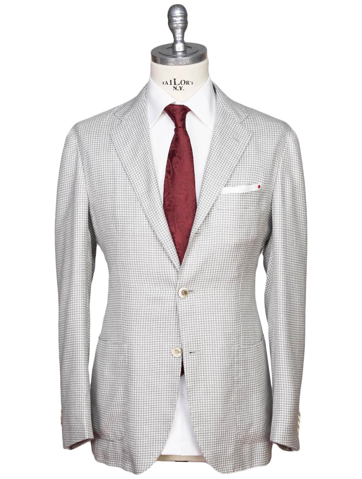Kiton Gray White Cashmere Blazer