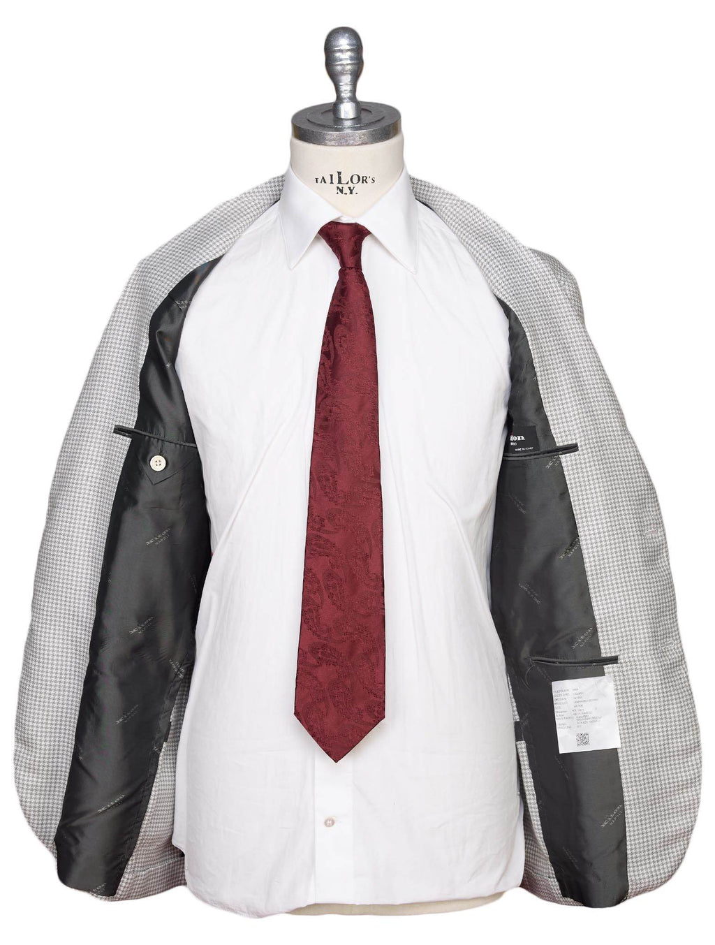 Kiton Gray White Cashmere Blazer