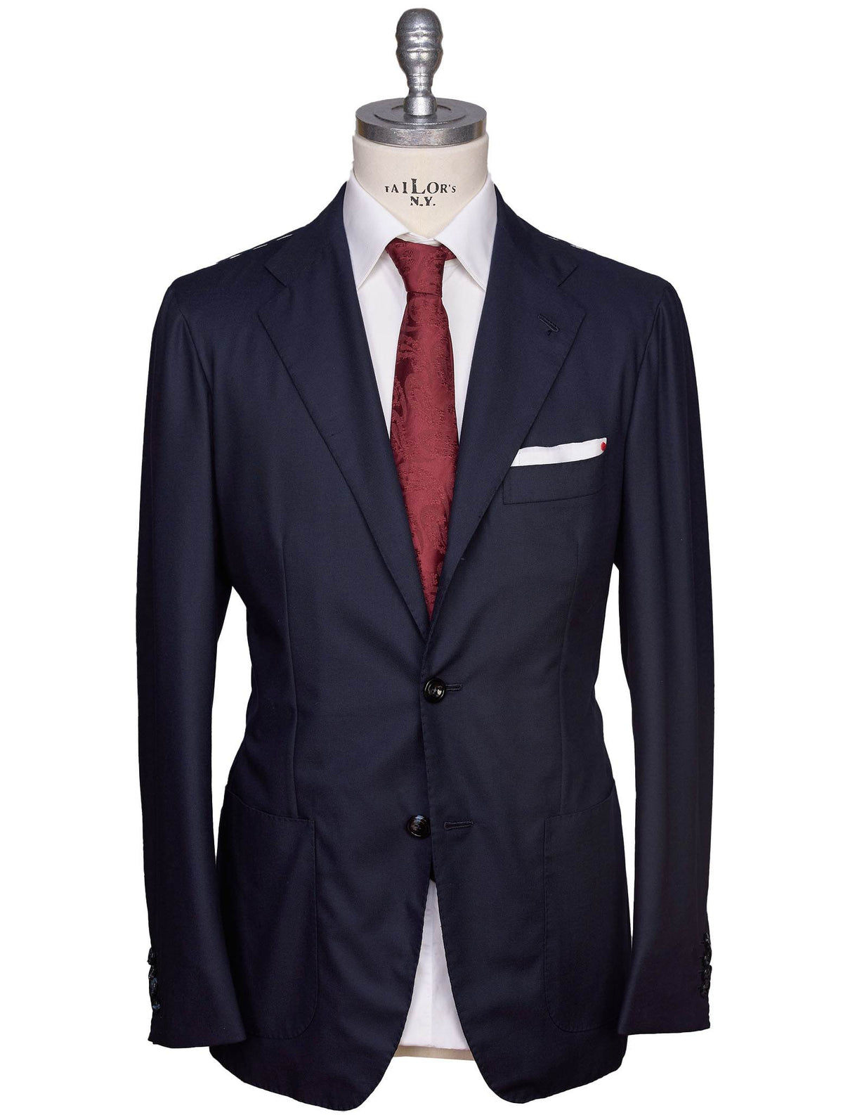Kiton Blue Virgin Wool 13,4 Micron Blazer