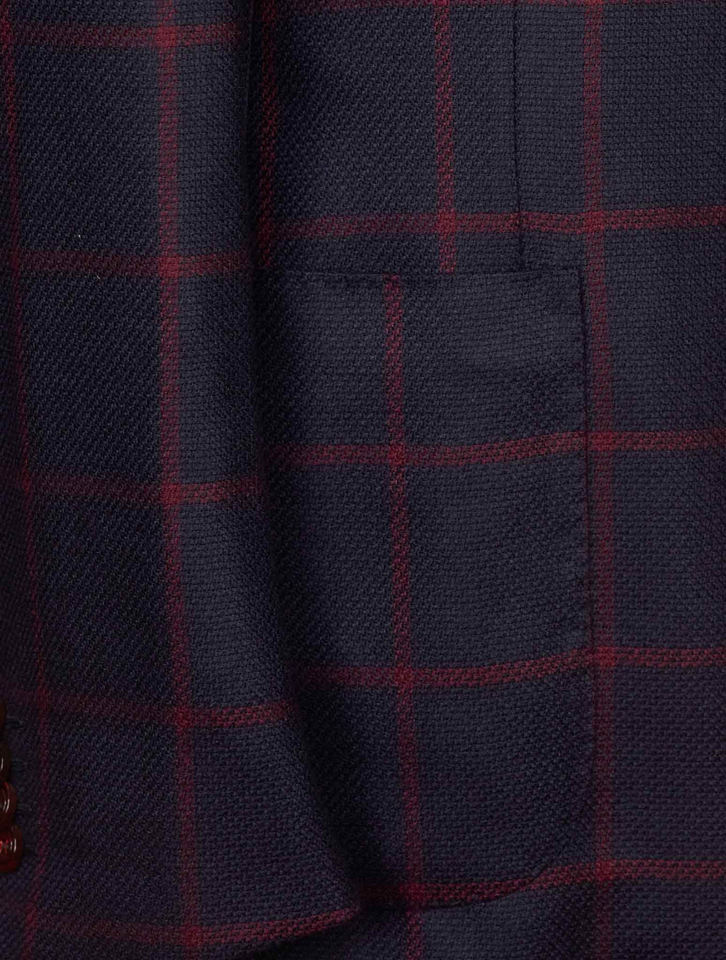 Kiton Blue Red Cashmere Blazer