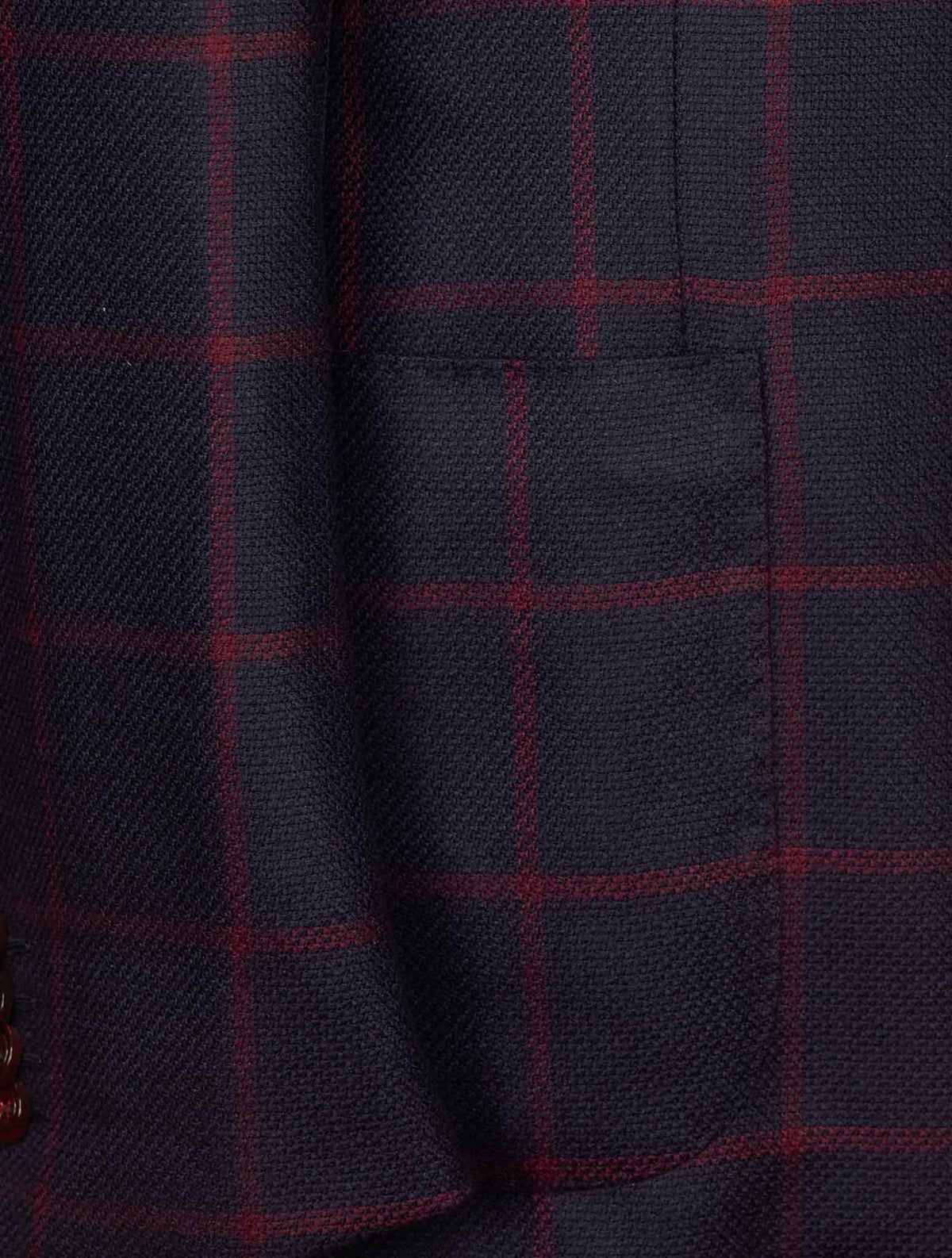 Kiton Blue Red Cashmere Blazer