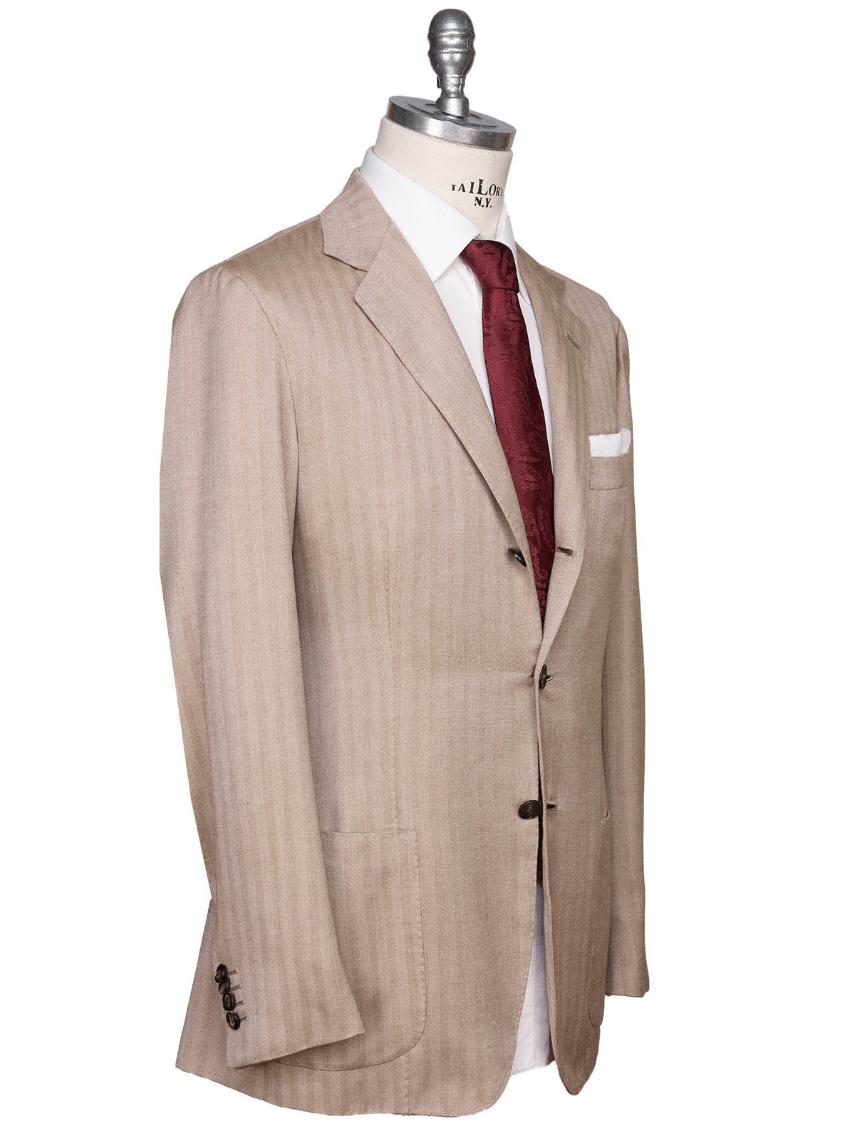 Kiton Kiton Beige Vicuna Peru Cashmere Silk Blazer Beige 001