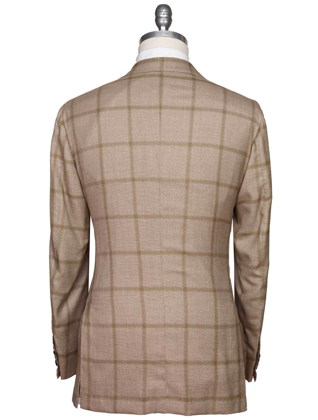 Kiton Beige Vicuna Peru Cashmere Silk Blazer