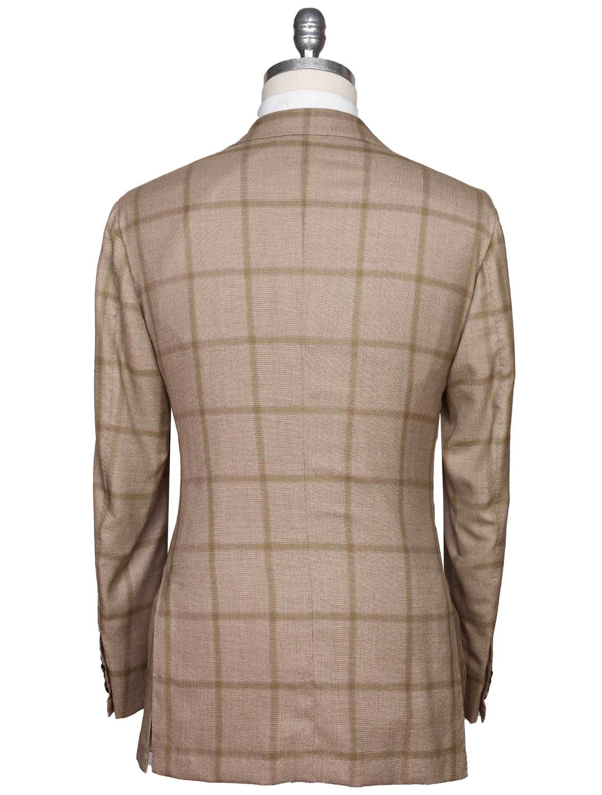 Kiton Beige Vicuna Peru Cashmere Silk Blazer