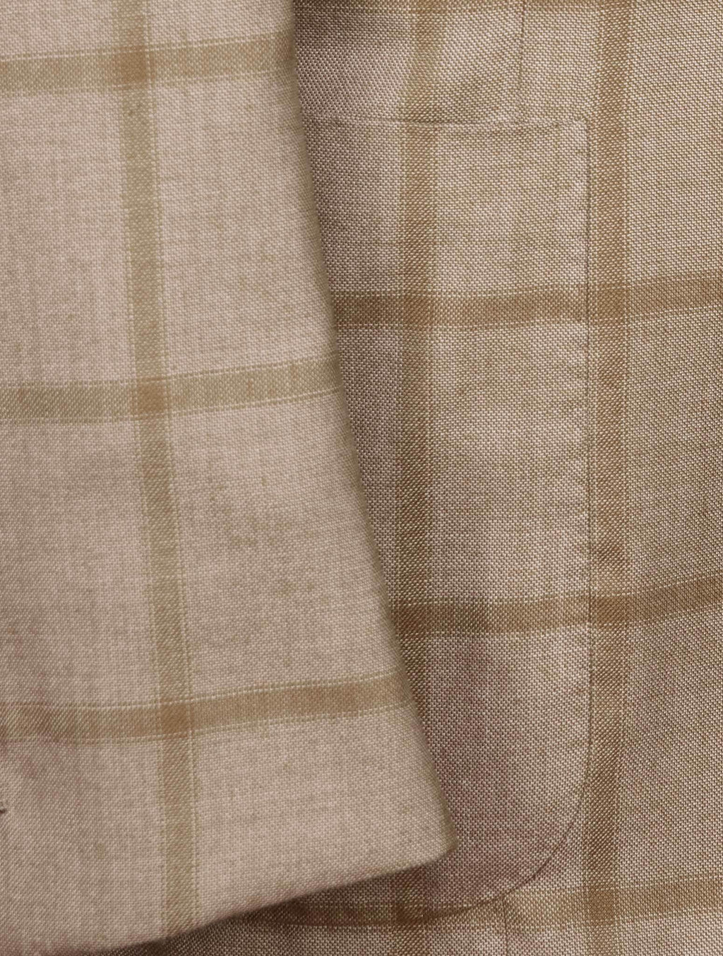 Kiton Beige Vicuna Peru Cashmere Silk Blazer
