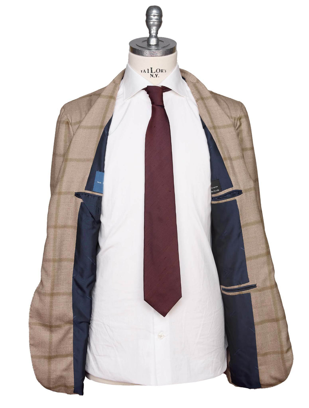 Kiton Beige Vicuna Peru Cashmere Silk Blazer