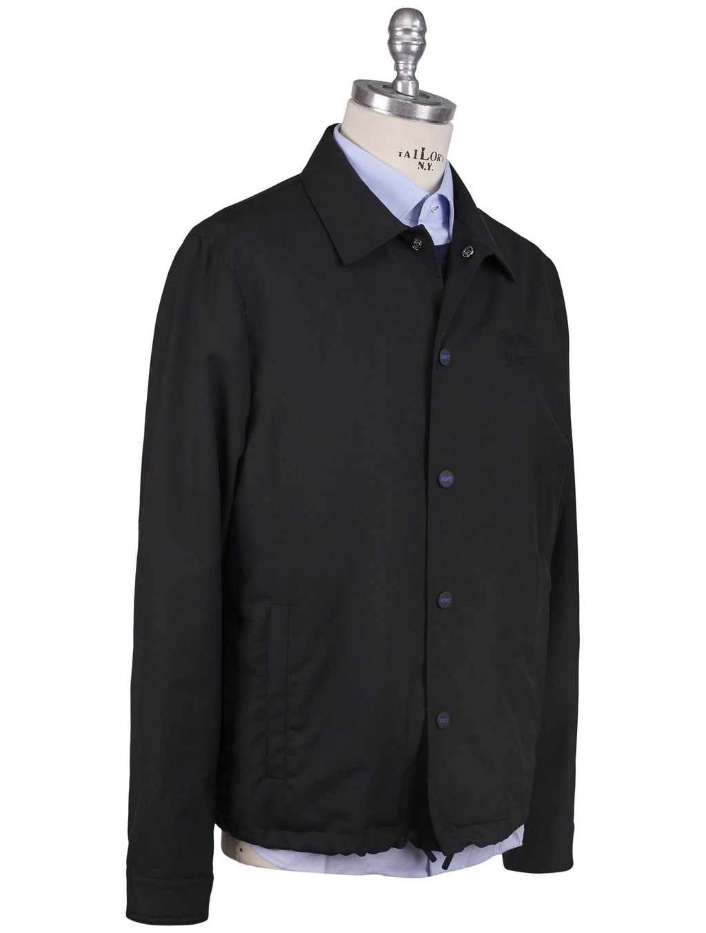 KNT Kiton Knt Black Virgin Wool Coat Black 001