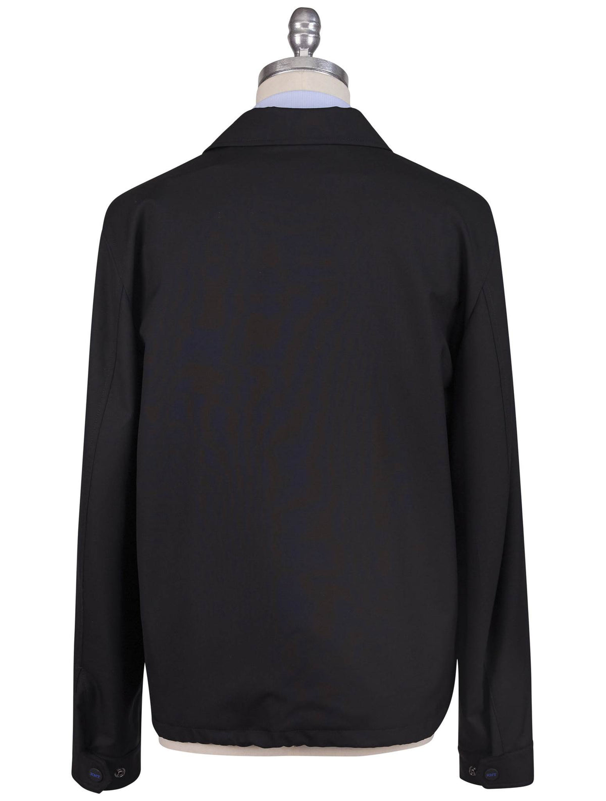 Kiton Knt Black Virgin Wool Coat