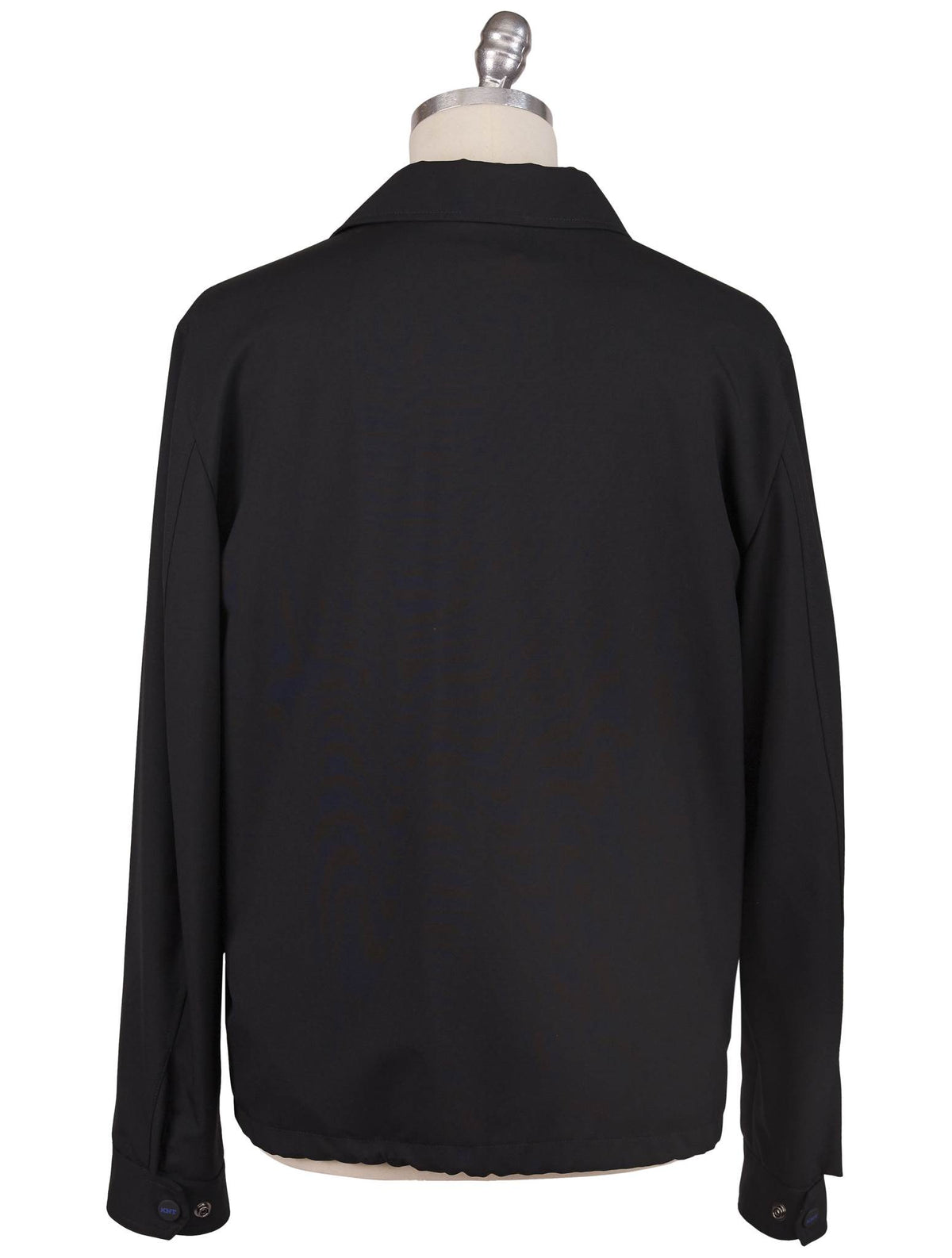 Kiton Knt Black Virgin Wool Coat