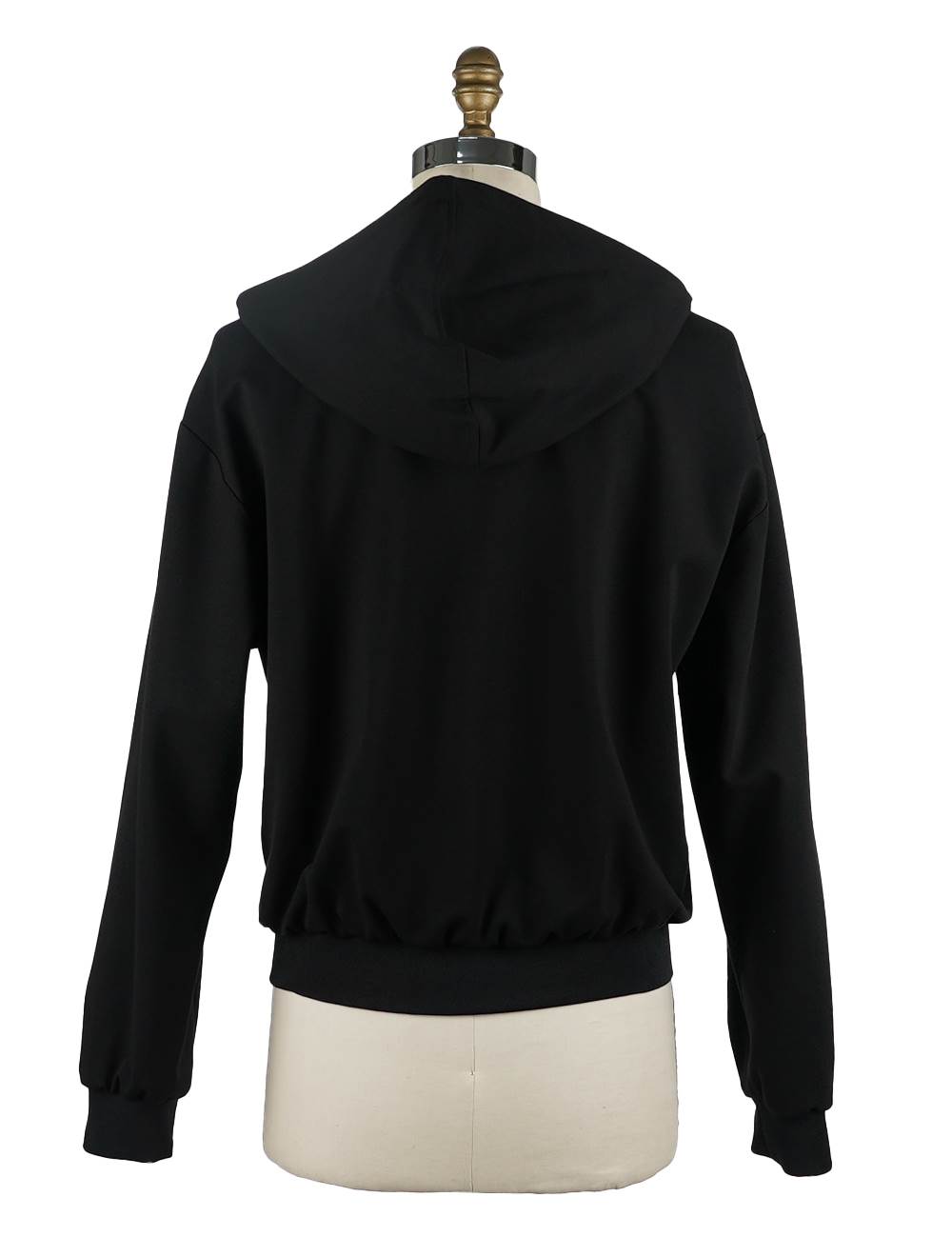 KNT Kiton Black Viscose Pa Ea Coat