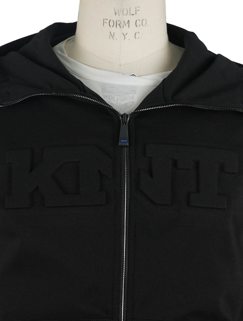 KNT Kiton Black Viscose Pa Ea Coat