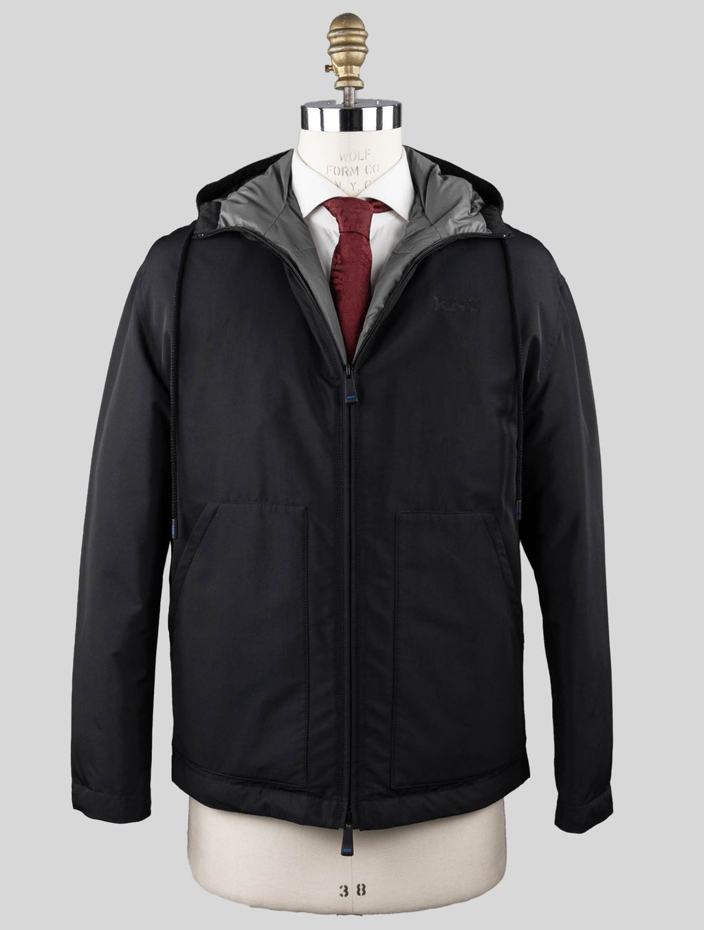 KNT Kiton Black Pl Coat