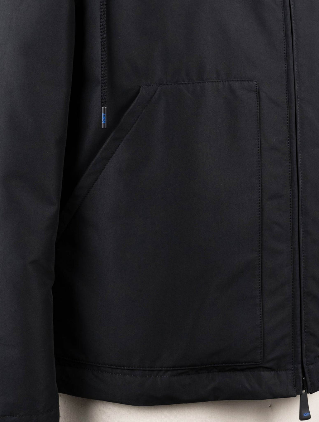 KNT Kiton Black Pl Coat