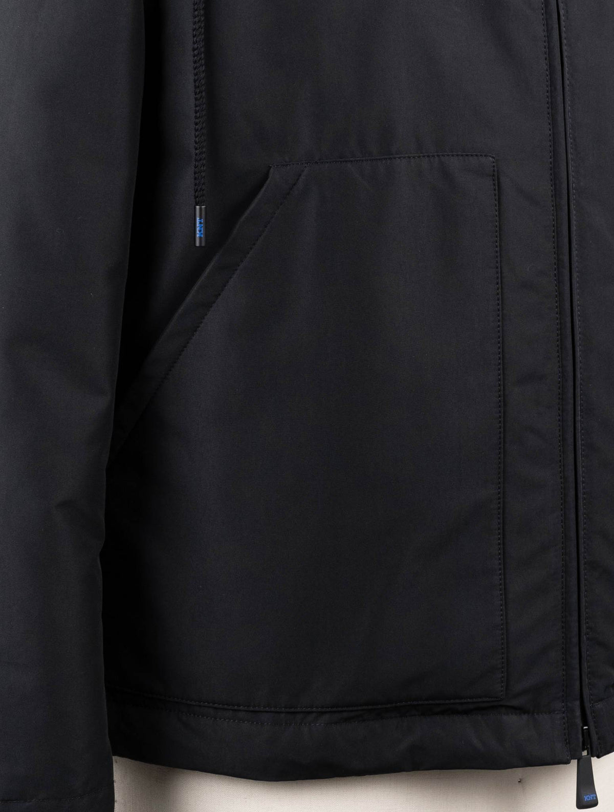 KNT Kiton Black Pl Coat