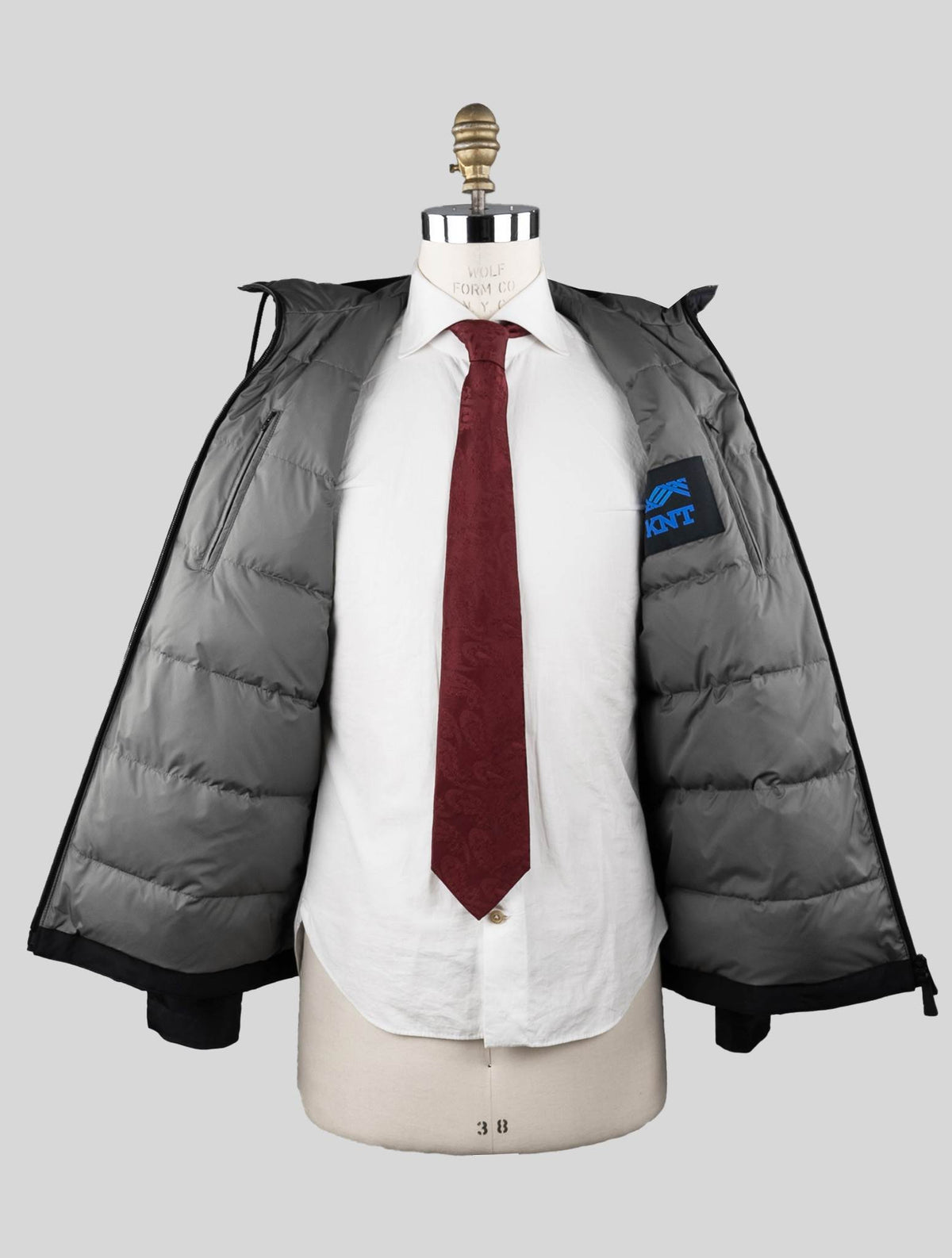 KNT Kiton Black Pl Coat