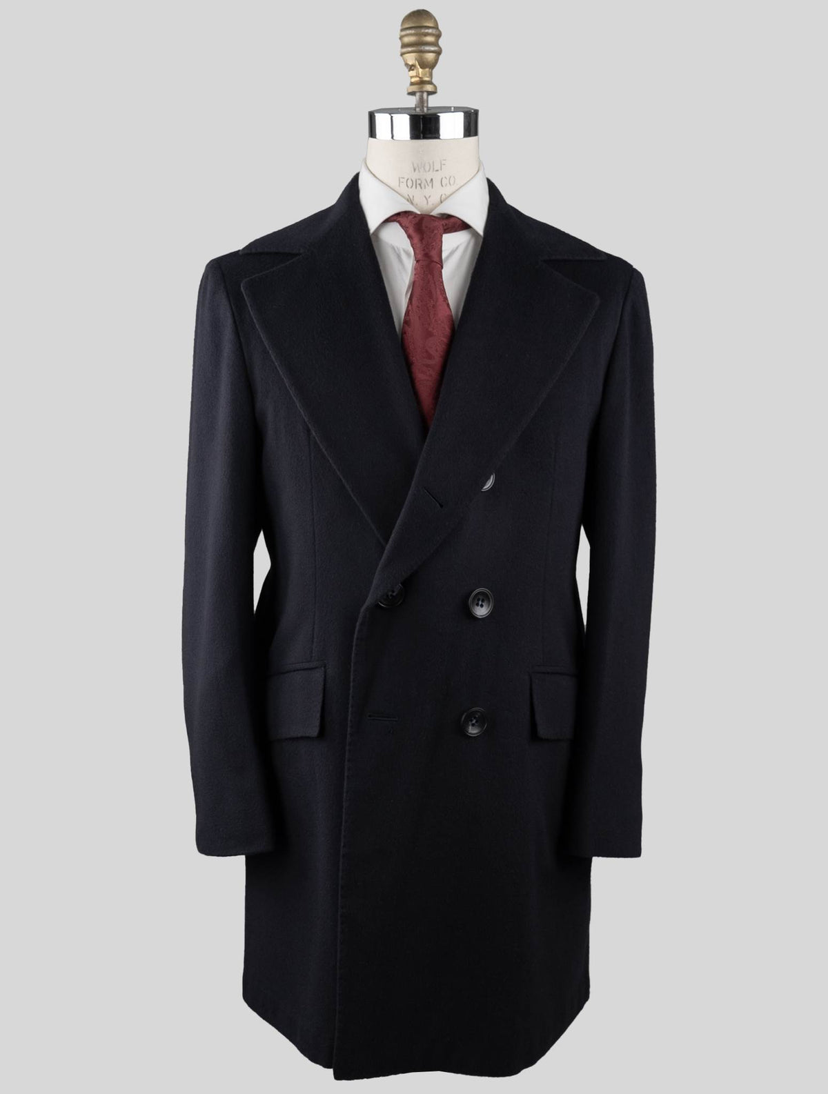 Kiton Blue Vicuna Perù Overcoat