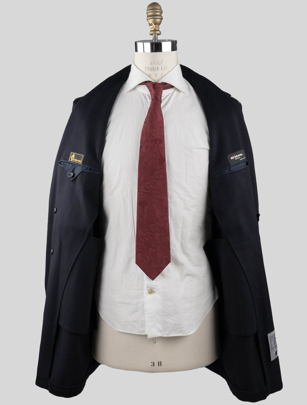 Kiton Blue Vicuna Perù Overcoat
