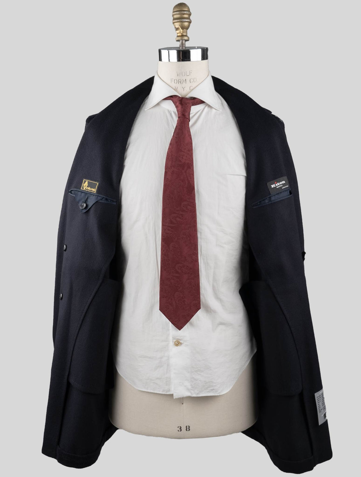 Kiton Blue Vicuna Perù Overcoat