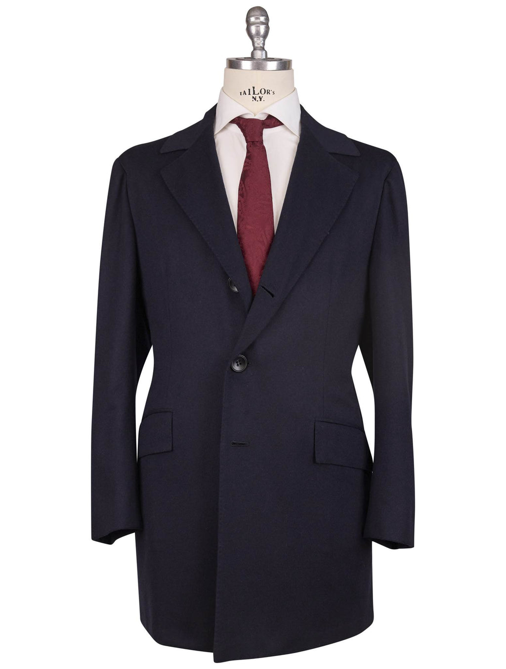 Kiton Kiton Blue Cashmere Overcoat Blue 000