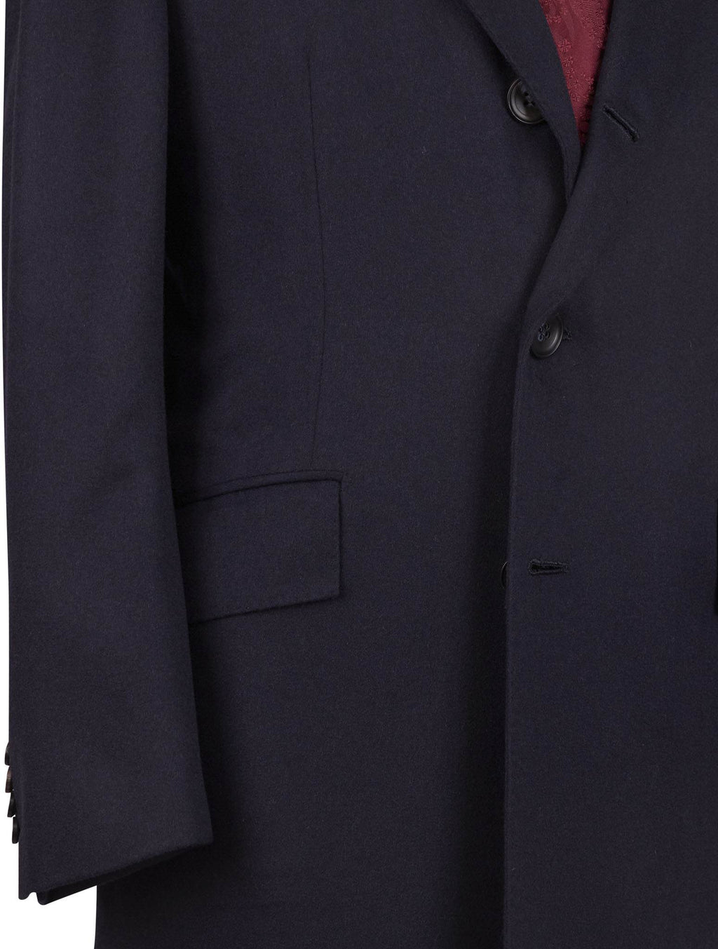 Kiton Blue Cashmere Overcoat