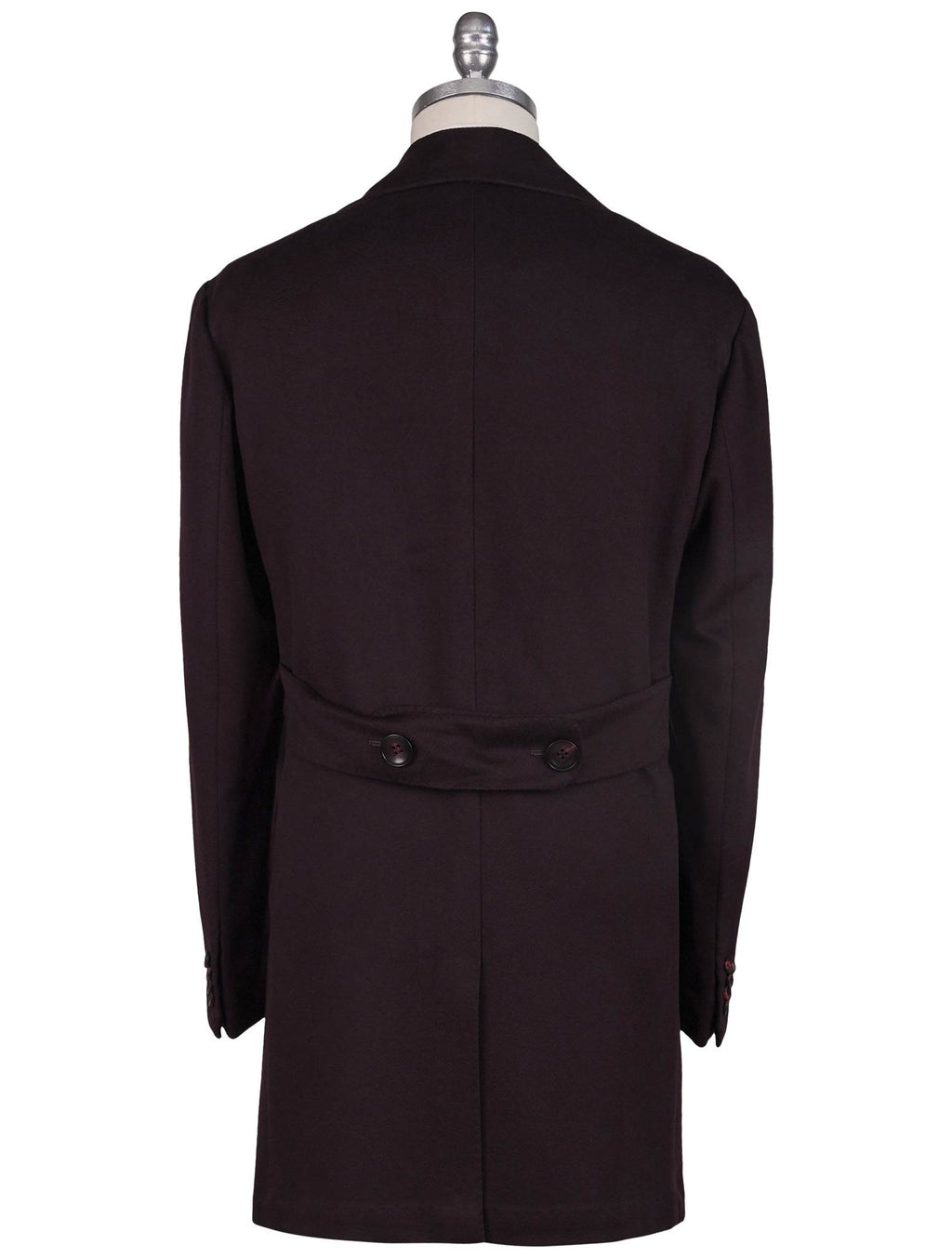 Kiton Burgundy Cashmere Vicuna Peru Overcoat
