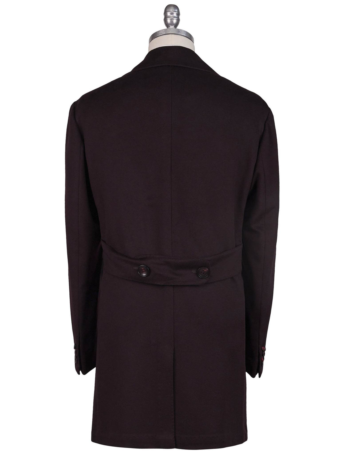 Kiton Burgundy Cashmere Vicuna Peru Overcoat