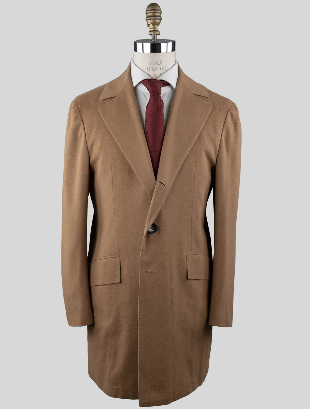 Kiton Beige Vicuna Perù Overcoat