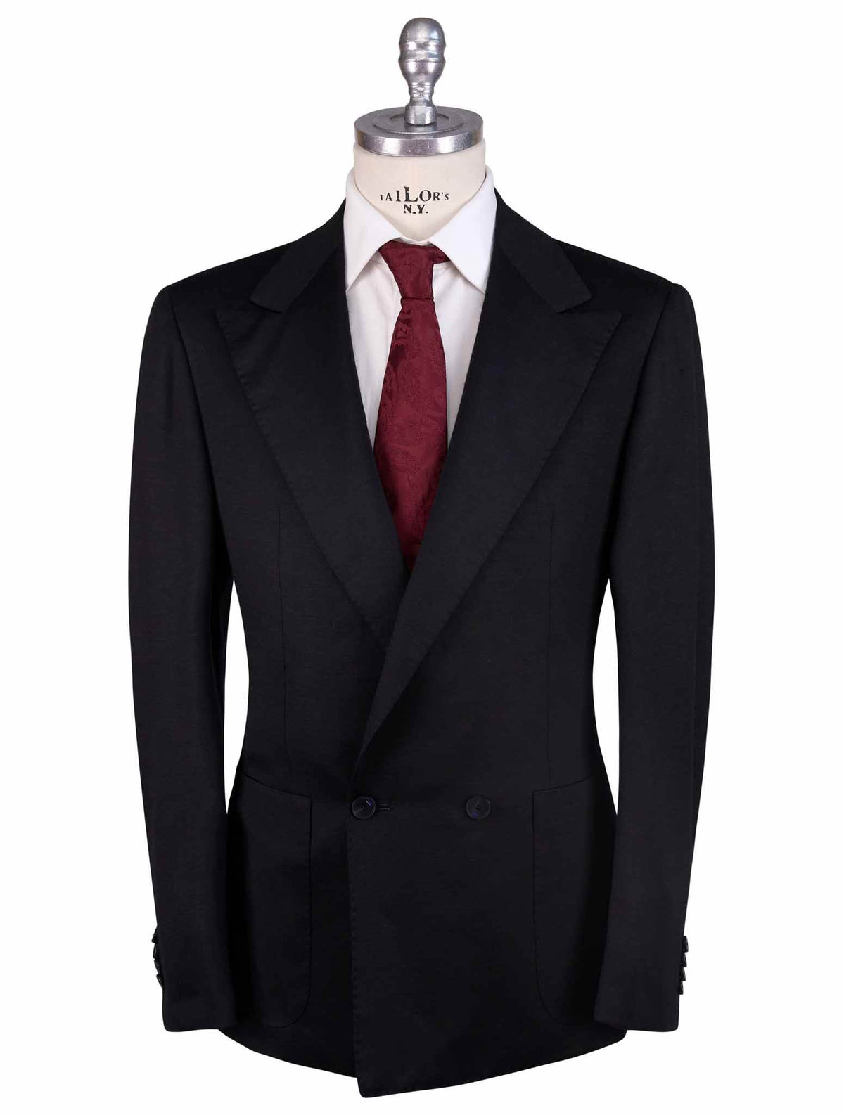 Kiton Knt Black Wool Blazer