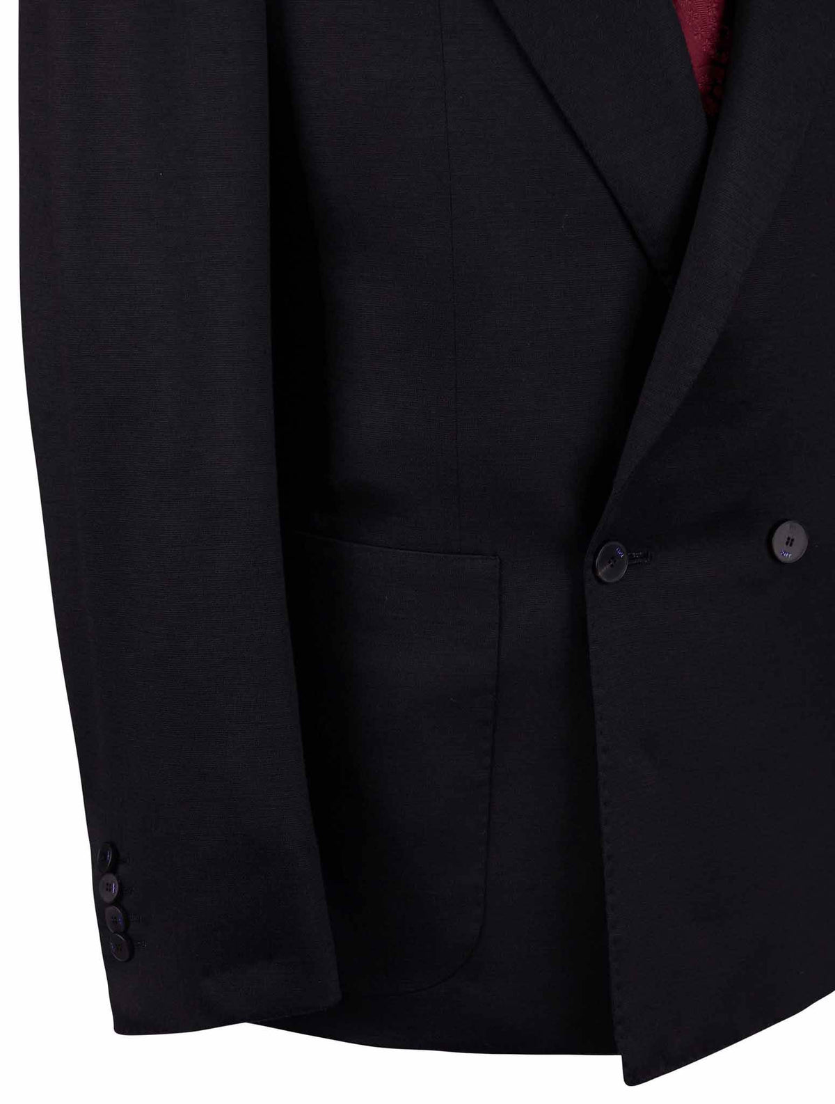 Kiton Knt Black Wool Blazer
