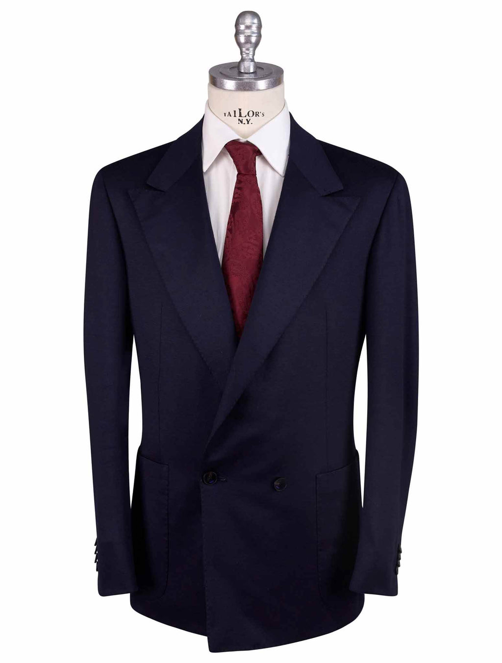 Kiton Knt Blue Wool Blazer