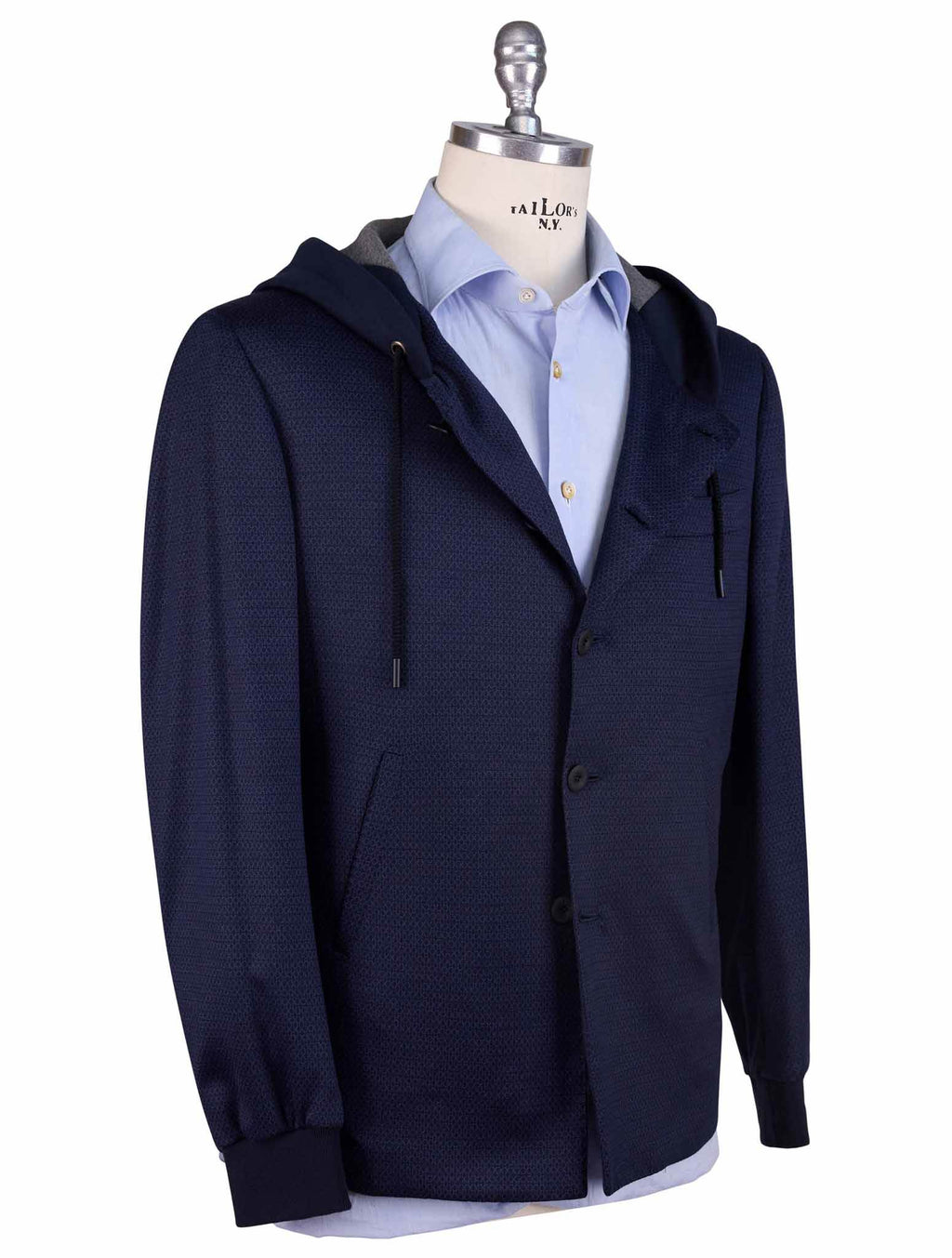 KNT Kiton Knt Blue Wool Blazer Blue 001