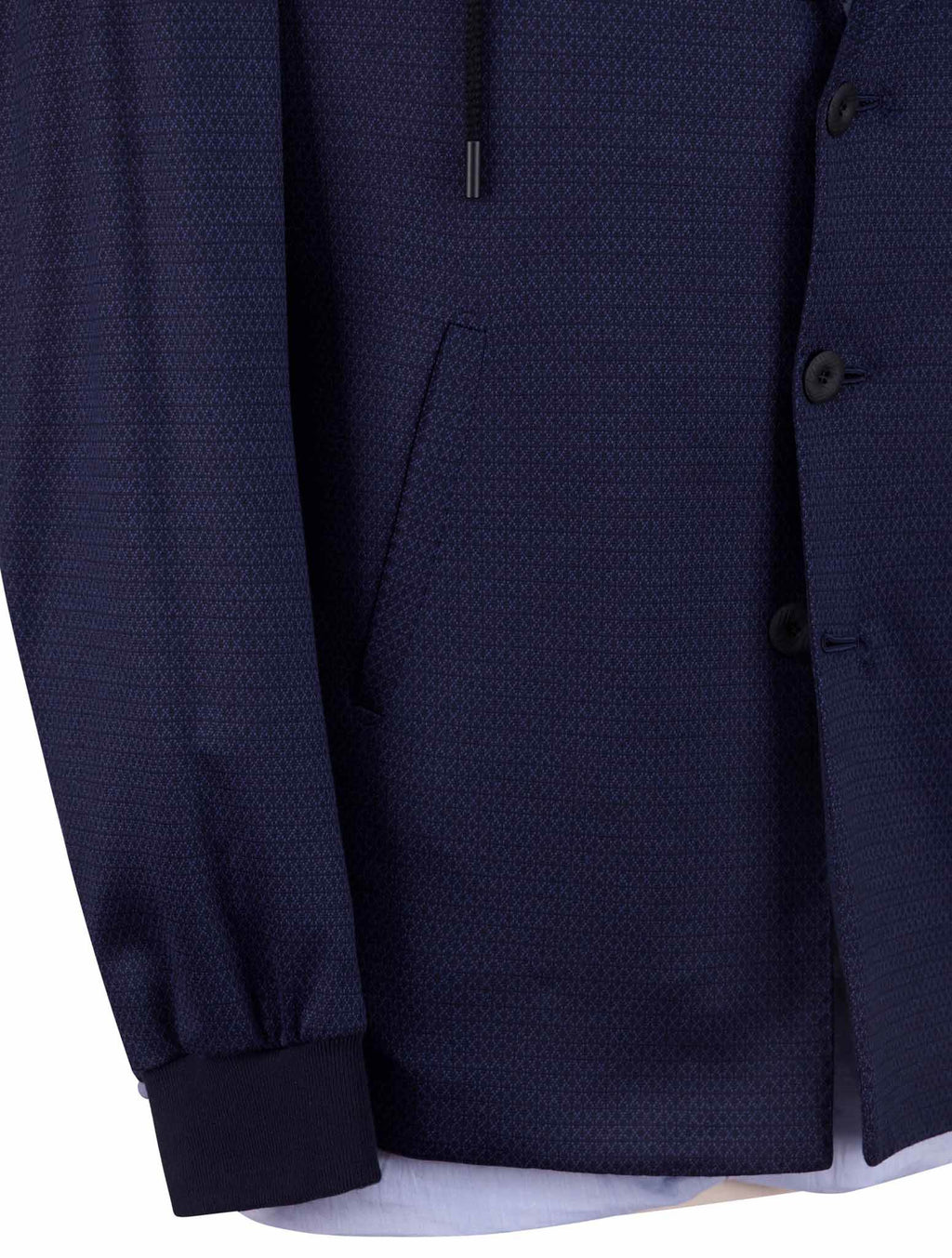 Kiton Knt Blue Wool Blazer