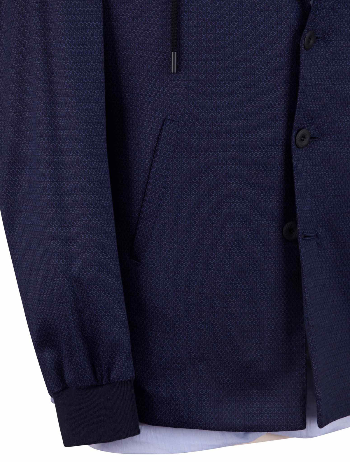 Kiton Knt Blue Wool Blazer