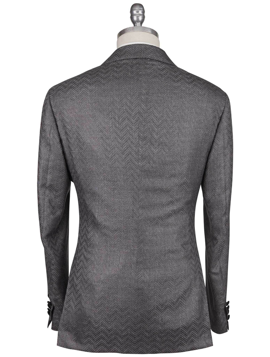 Kiton Black Cotton Double Breasted Smoking Blazer