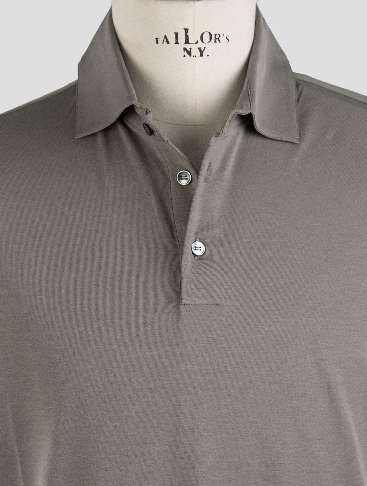 Malo Taupe Cotton Ea Polo