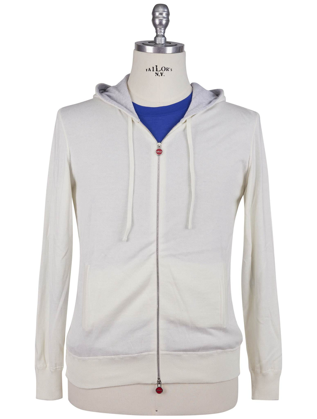 Kiton Kiton White Cashmere Sweater Full Zip White 000