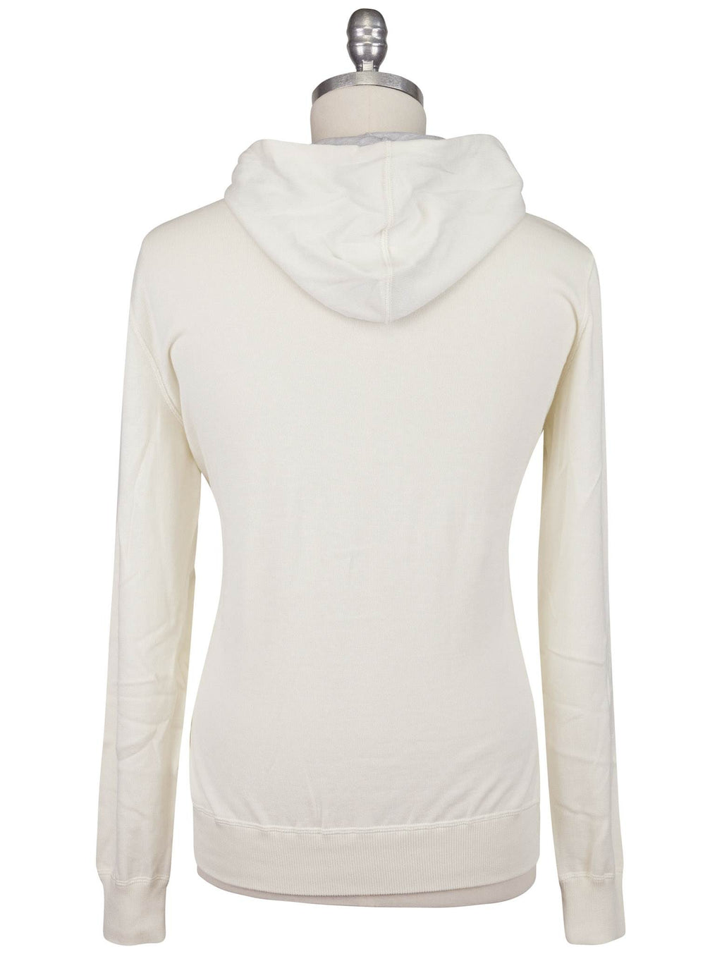 Kiton White Cotton Sweater Full Zip