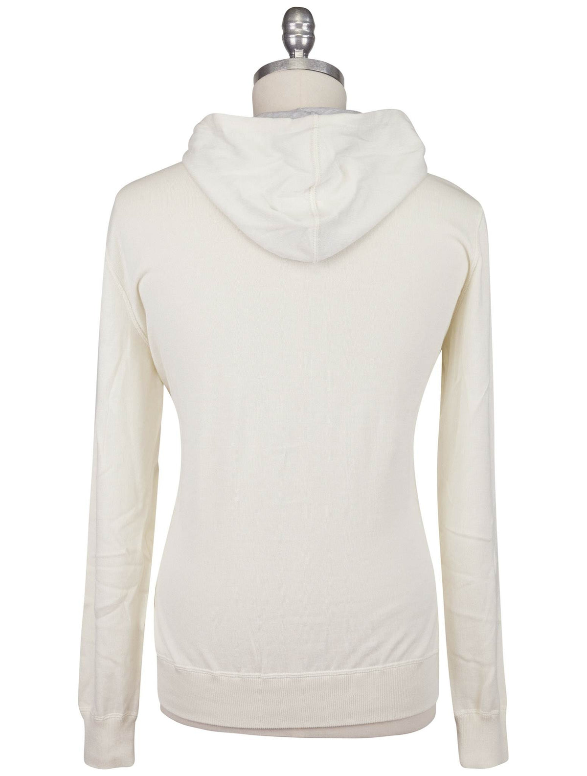 Kiton White Cotton Sweater Full Zip