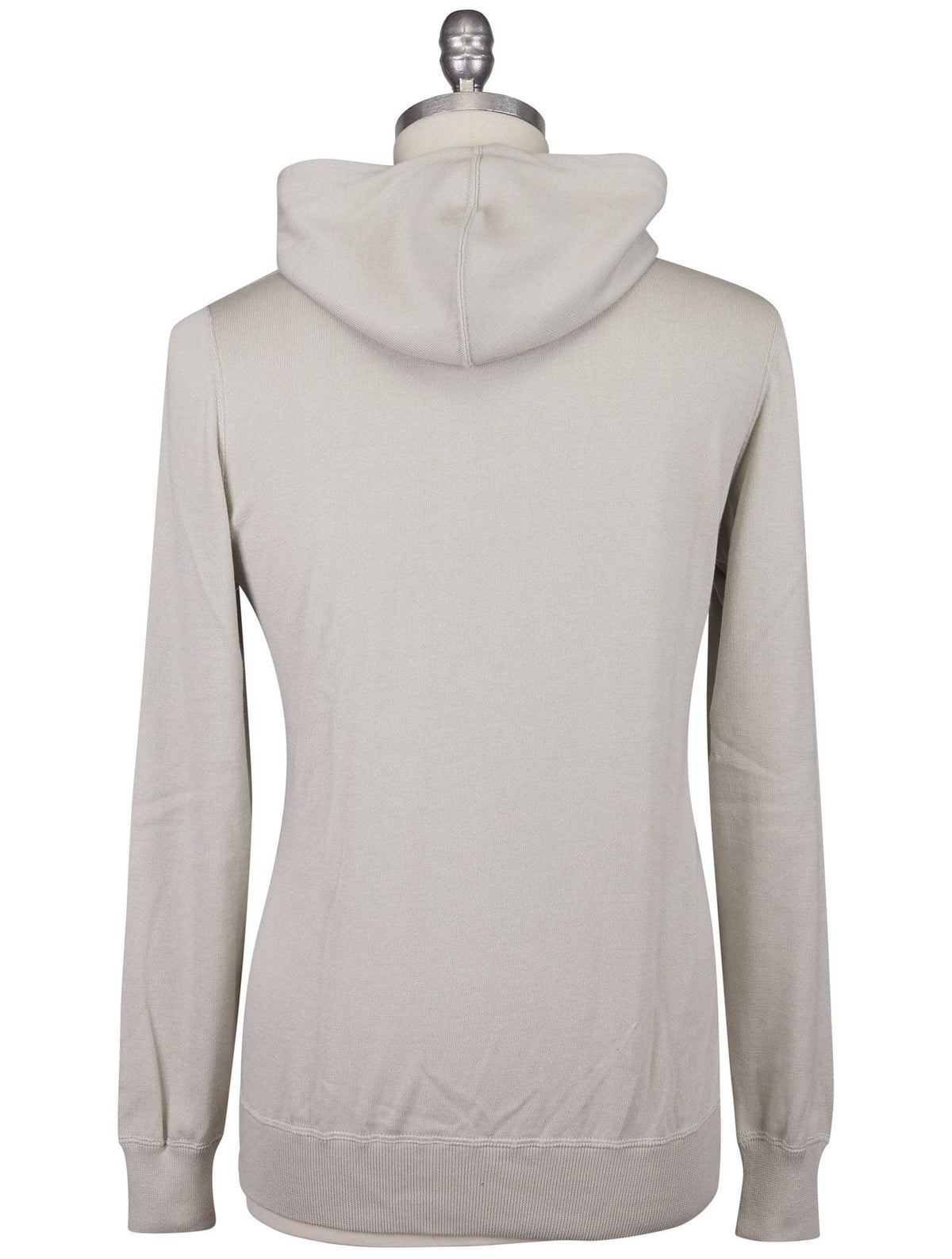 Kiton Gray Cotton Sweater Full Zip